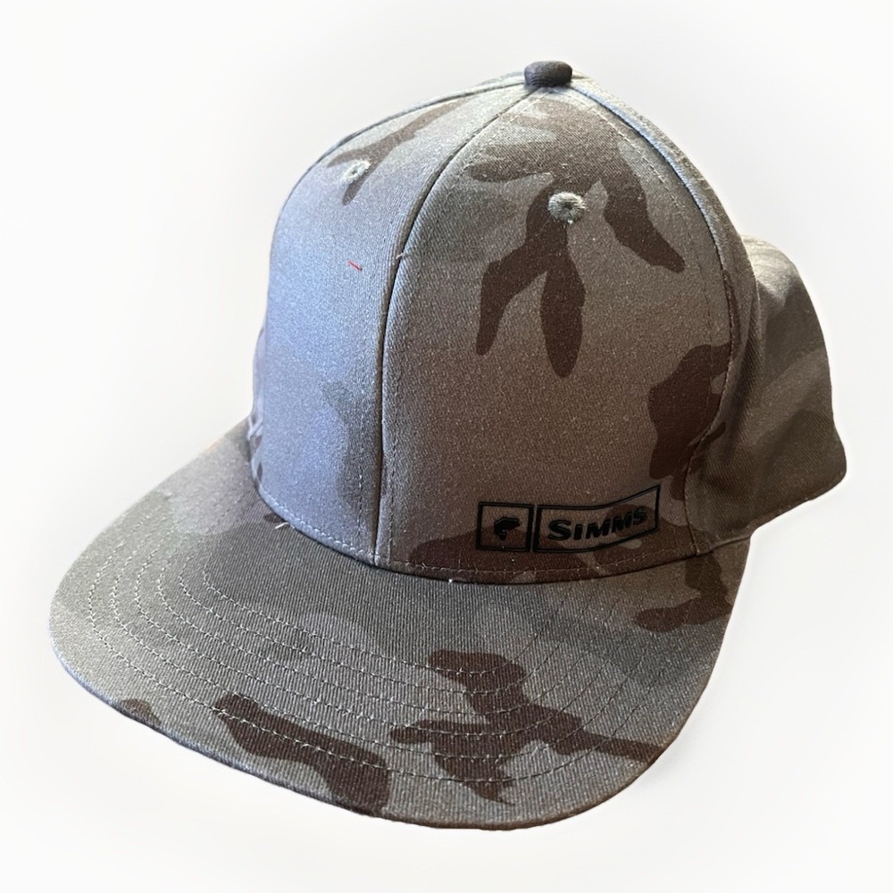 Simms Bass Logo Lockup Hat Pico Camo Mineral‎ Adjustable Cap